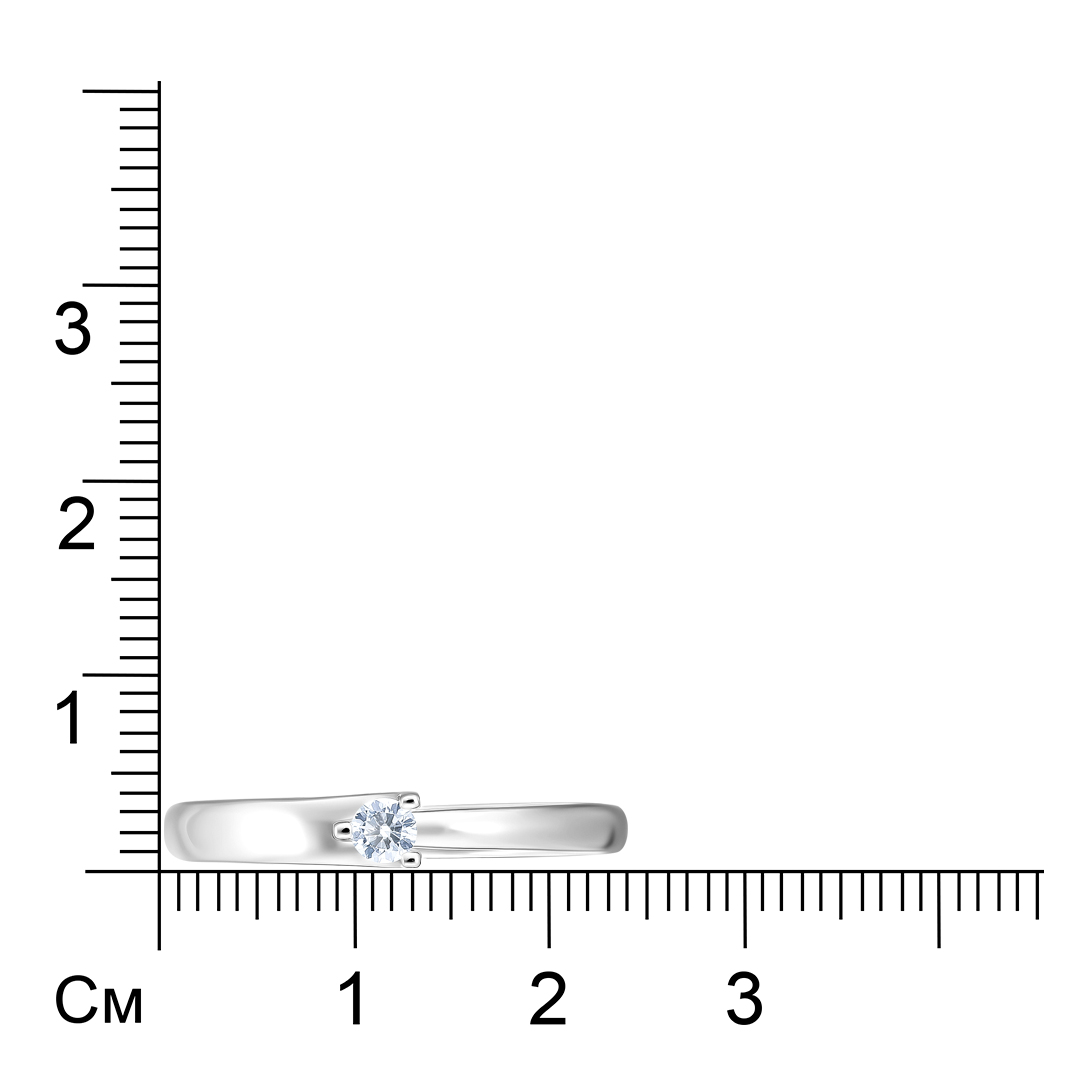 Кольцо из белого золота с бриллиантом
