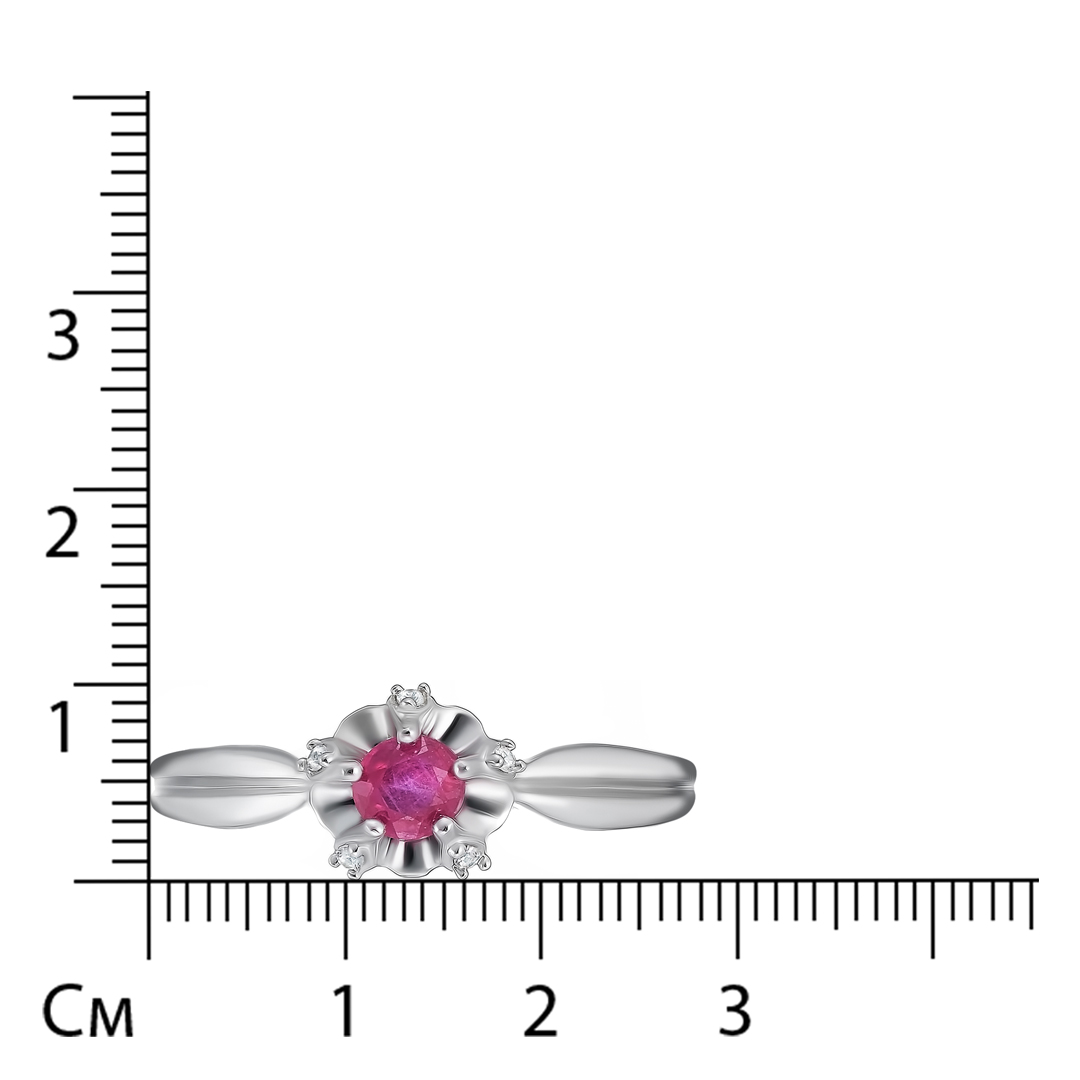 Серебряное кольцо с рубином