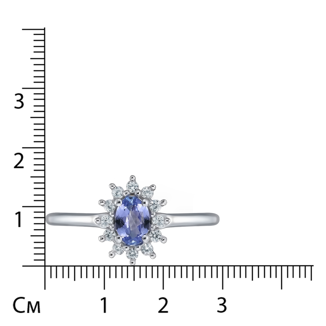 Серебряное кольцо с танзанитом