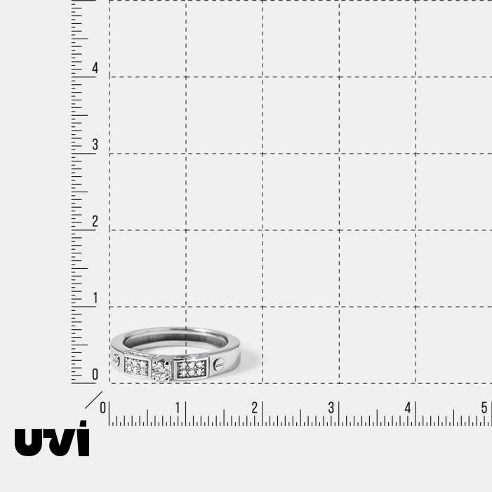 Кольцо из белого золота с бриллиантами