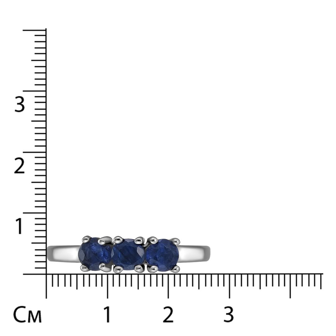 Серебряное кольцо с сапфирами