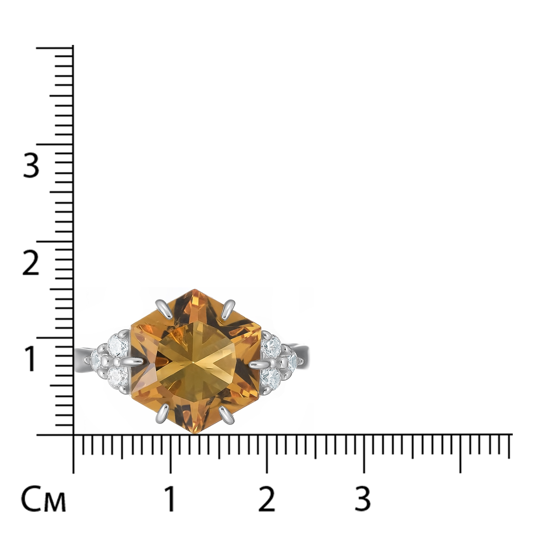 Серебряное кольцо с цитрином