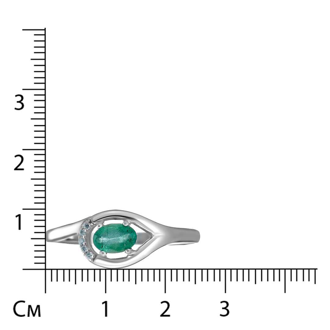 Серебряное кольцо с изумрудом