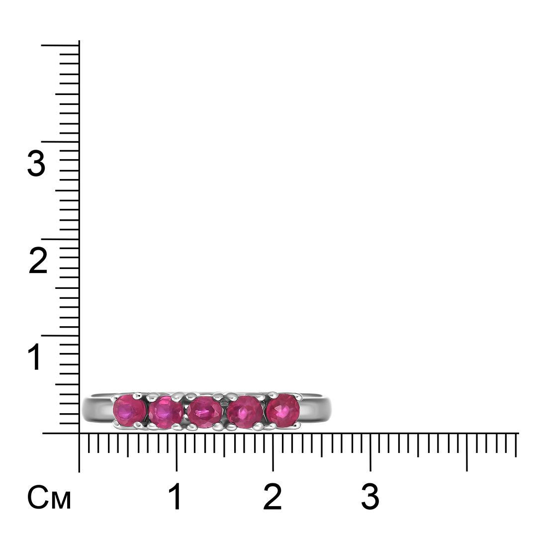 Серебряное кольцо с рубинами