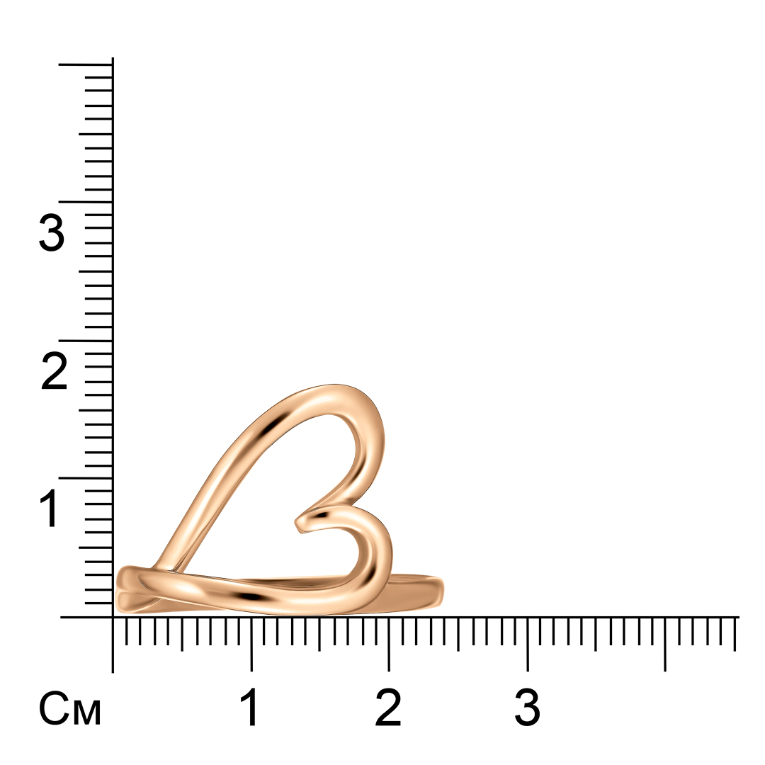 Кольцо из золота "Сердце"