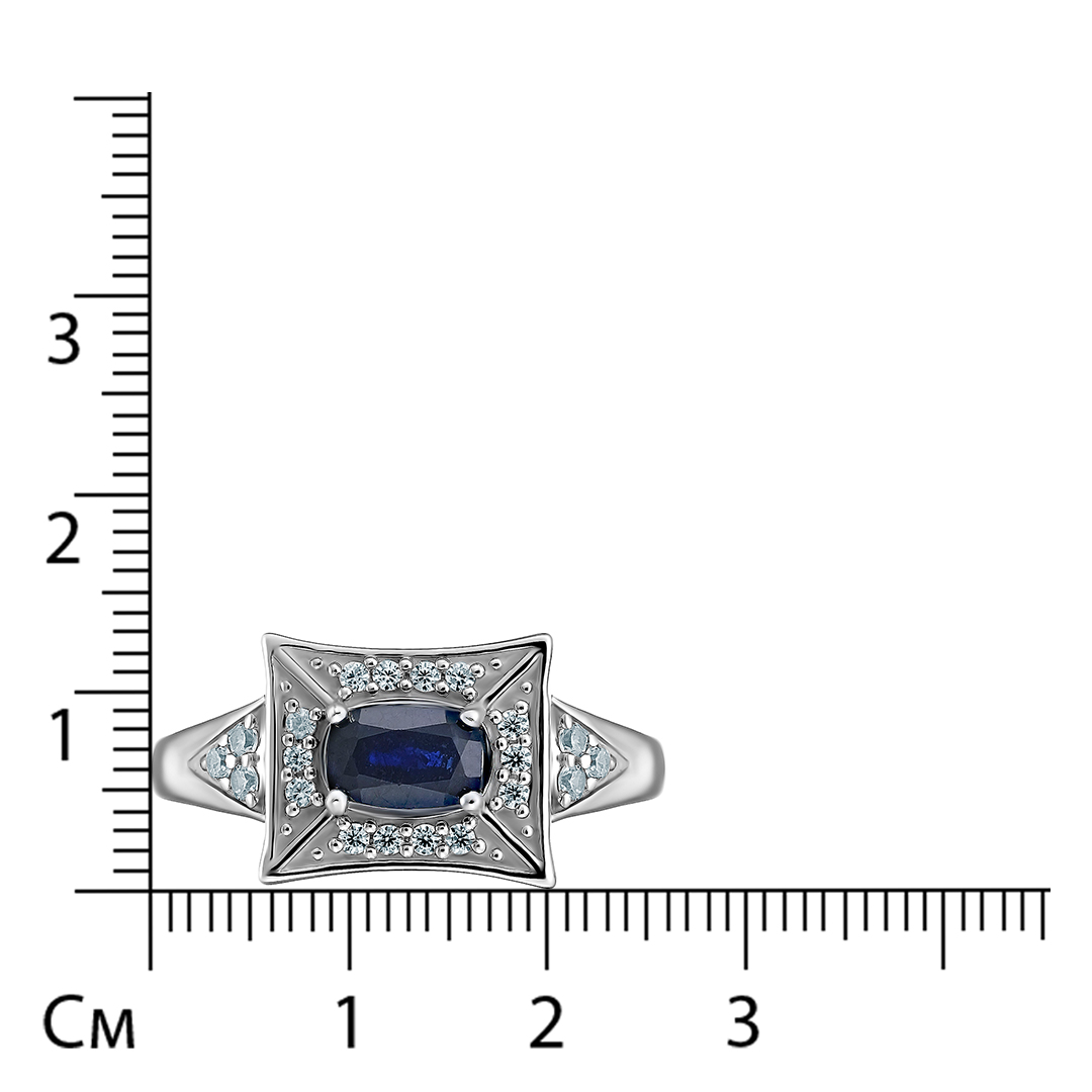 Серебряное кольцо с сапфиром