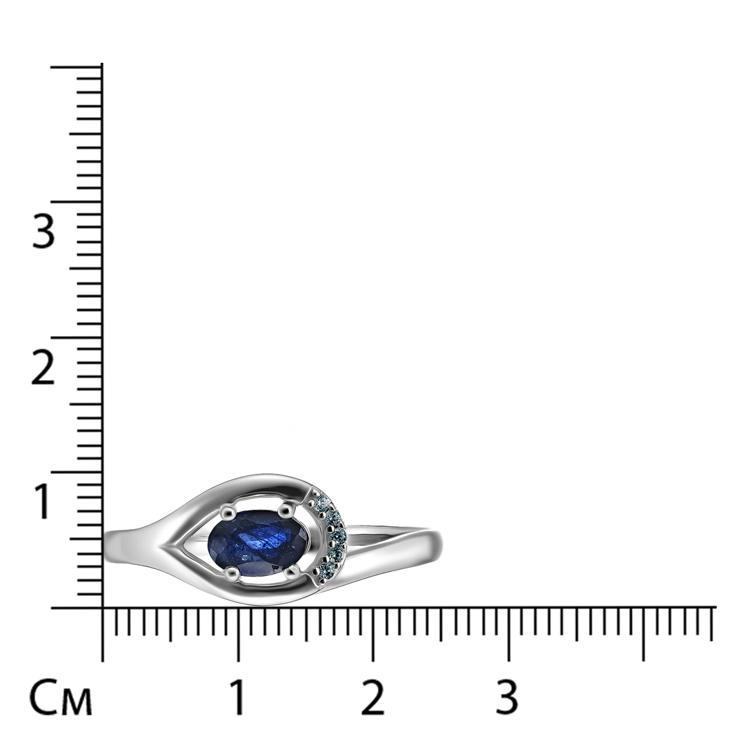 Серебряное кольцо с сапфиром