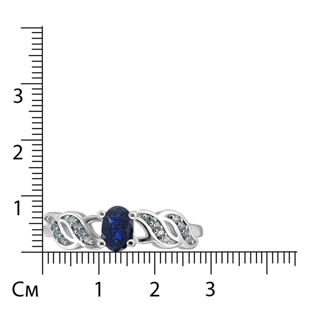 Серебряное кольцо с сапфиром