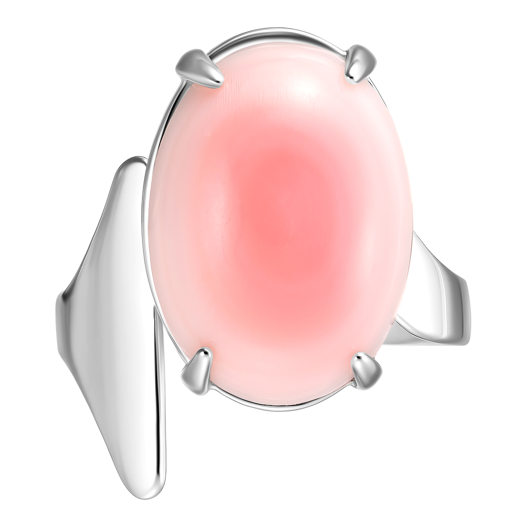 Серебряное кольцо с кораллом