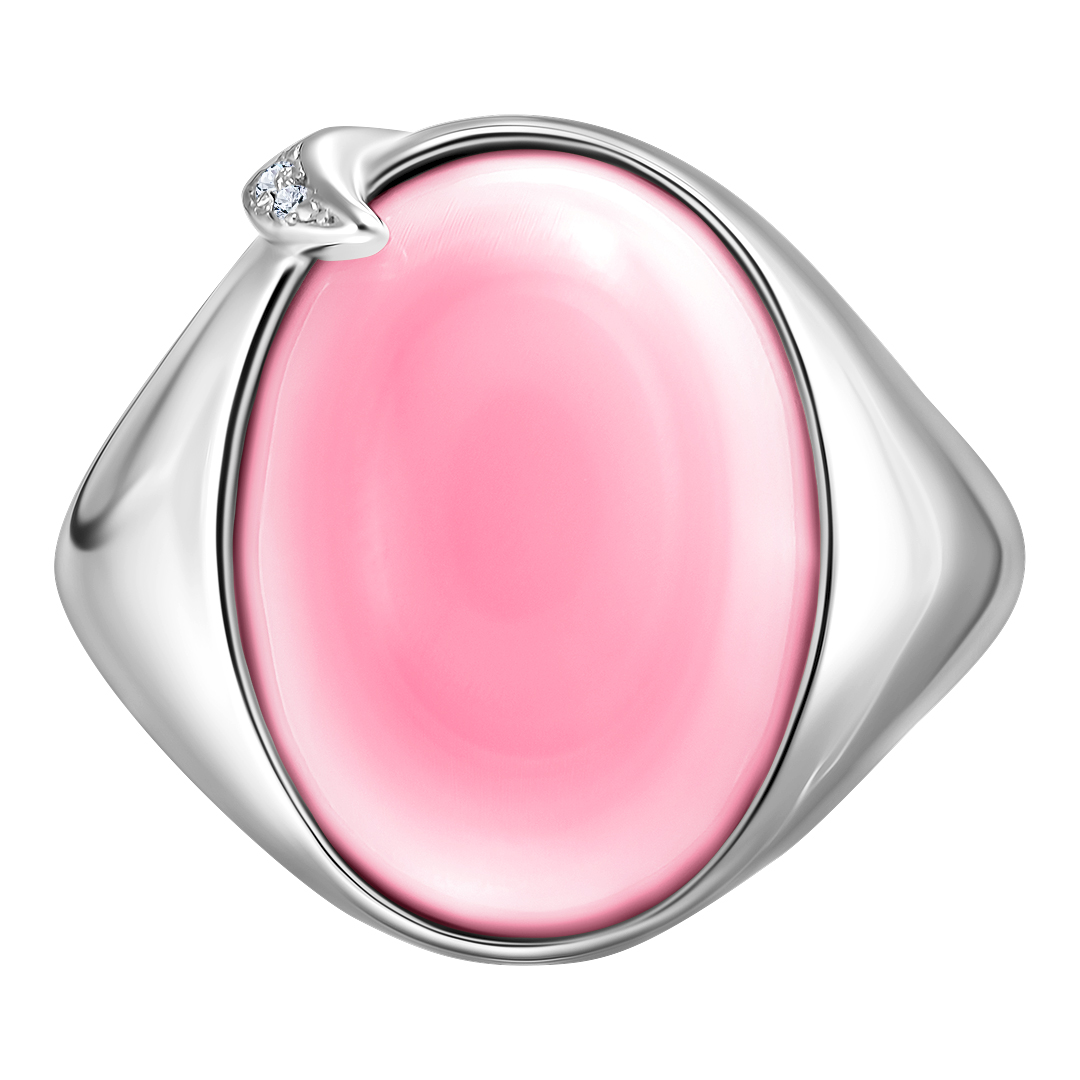 Серебряное кольцо с кораллом