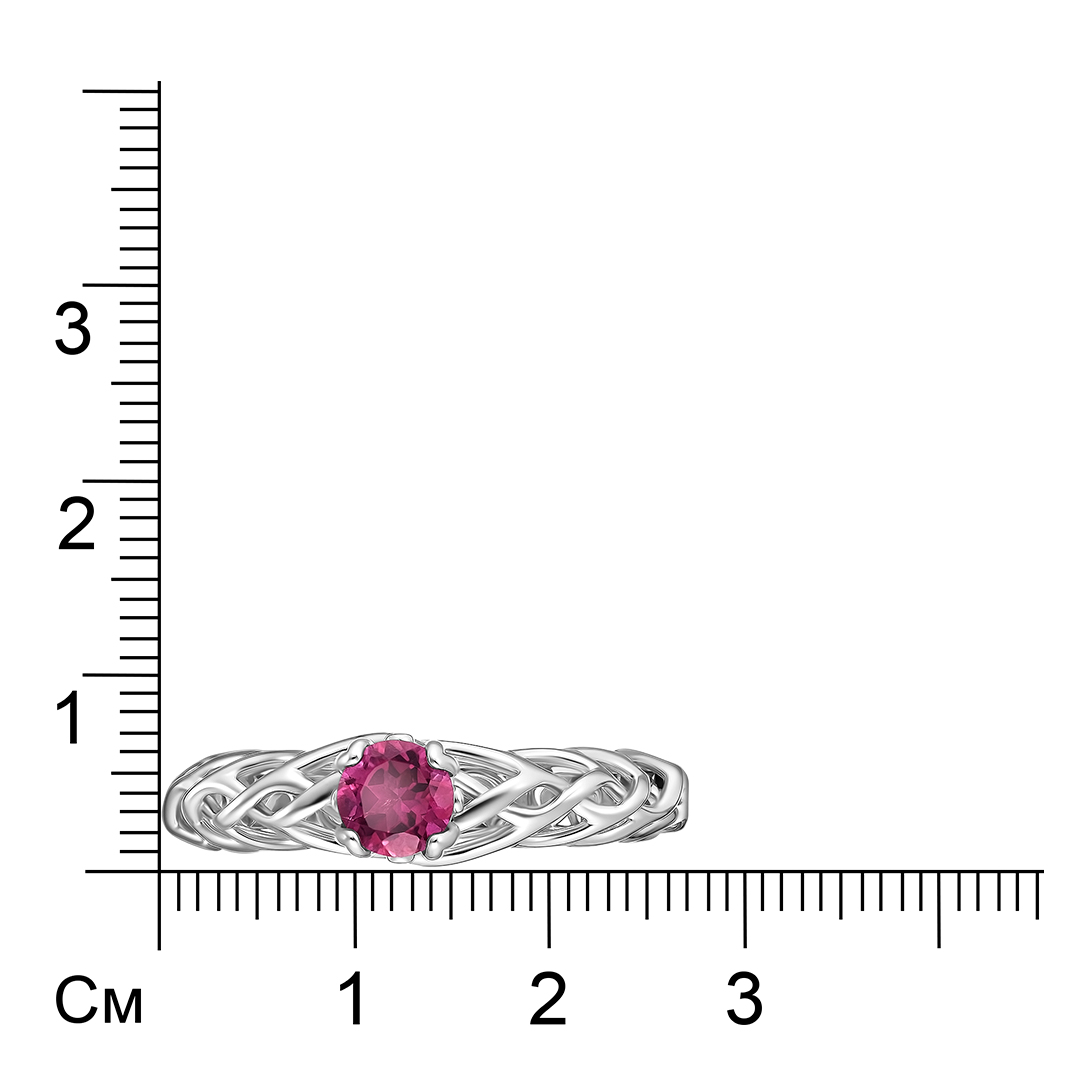 Серебряное кольцо с розовым топазом