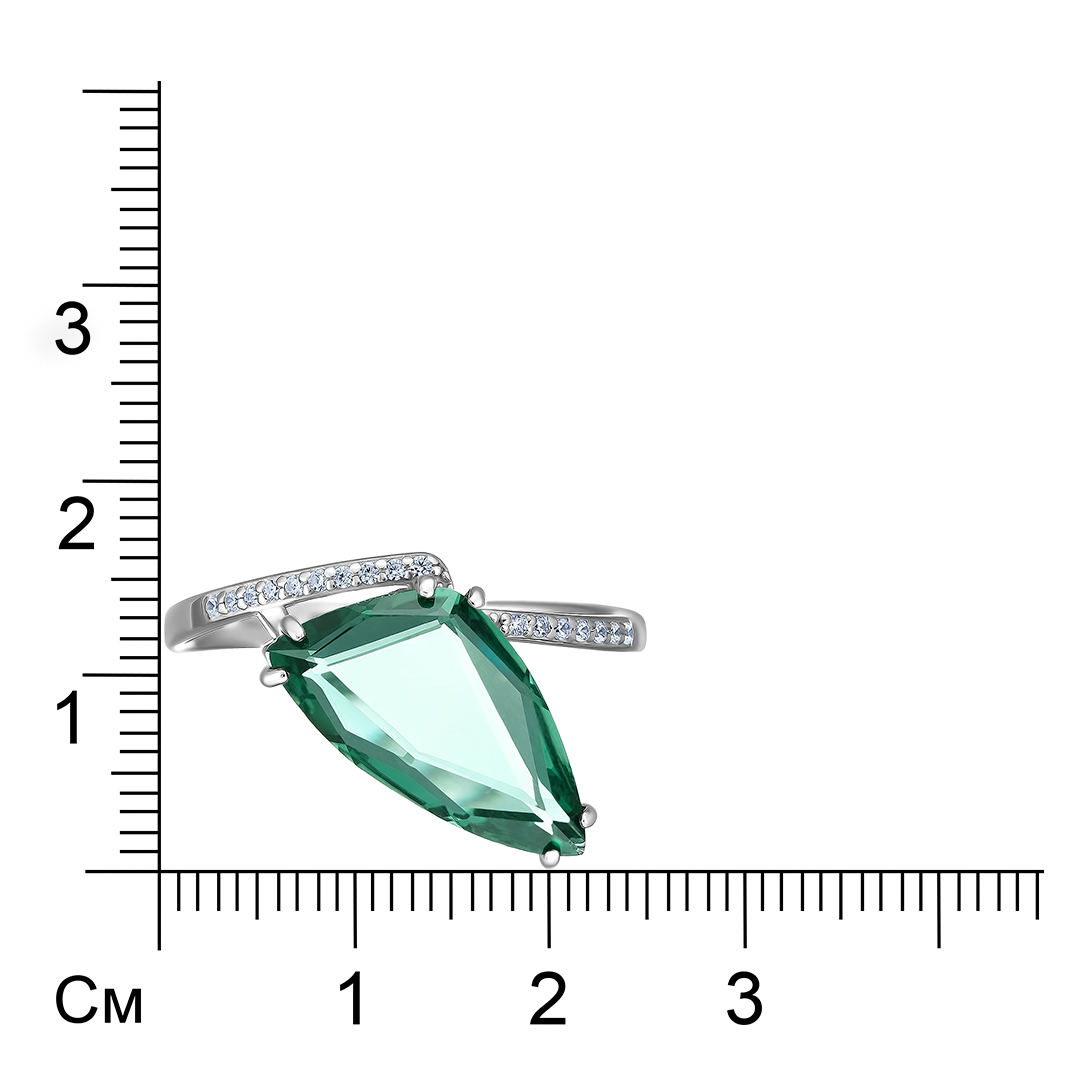 Серебряное кольцо с празиолитом
