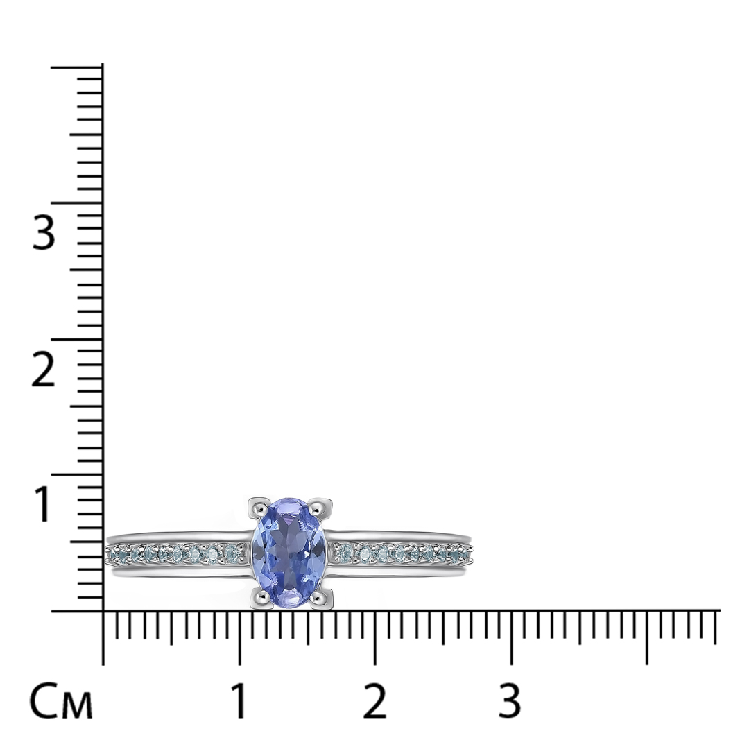 Серебряное кольцо с танзанитом