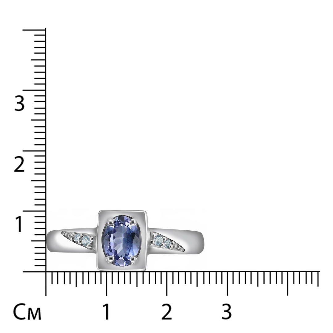 Серебряное кольцо с танзанитом