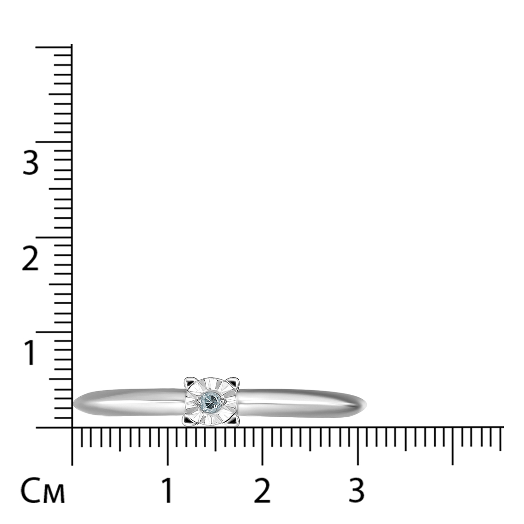 Серебряное кольцо с бриллиантом