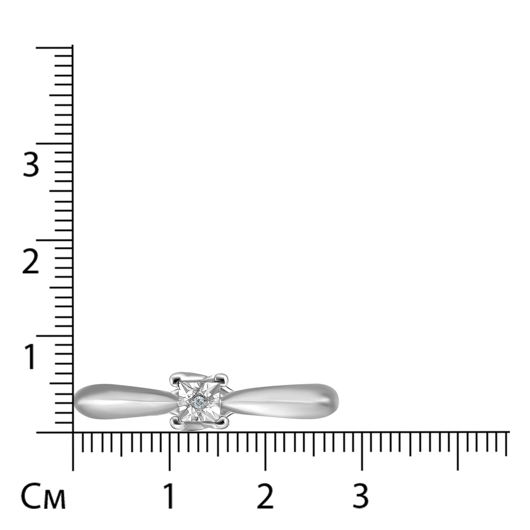 Серебряное кольцо с бриллиантом