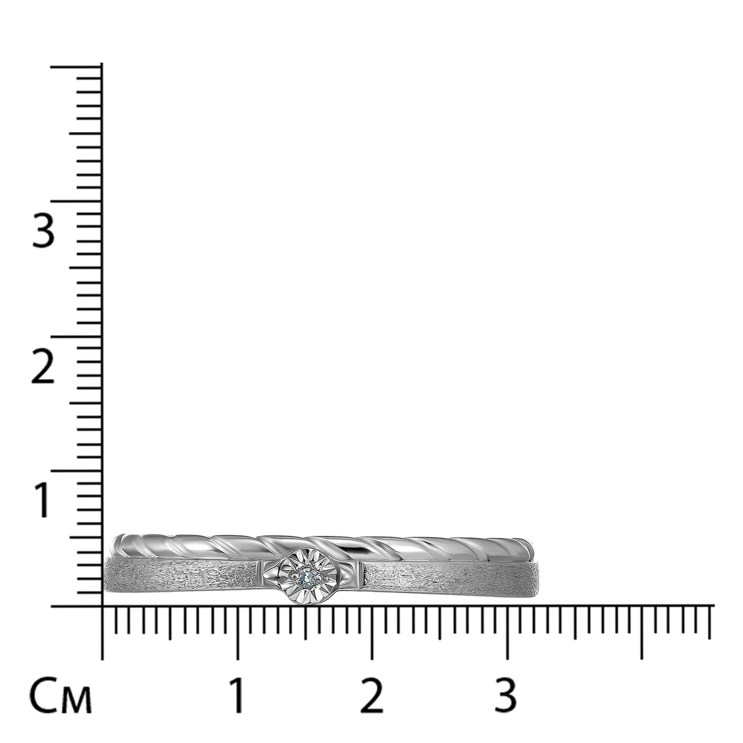 Серебряное кольцо с бриллиантом