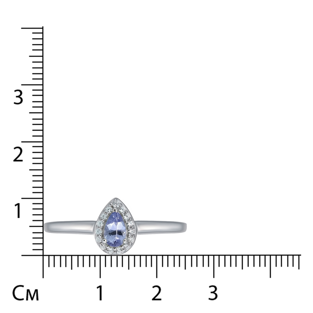 Серебряное кольцо с танзанитом