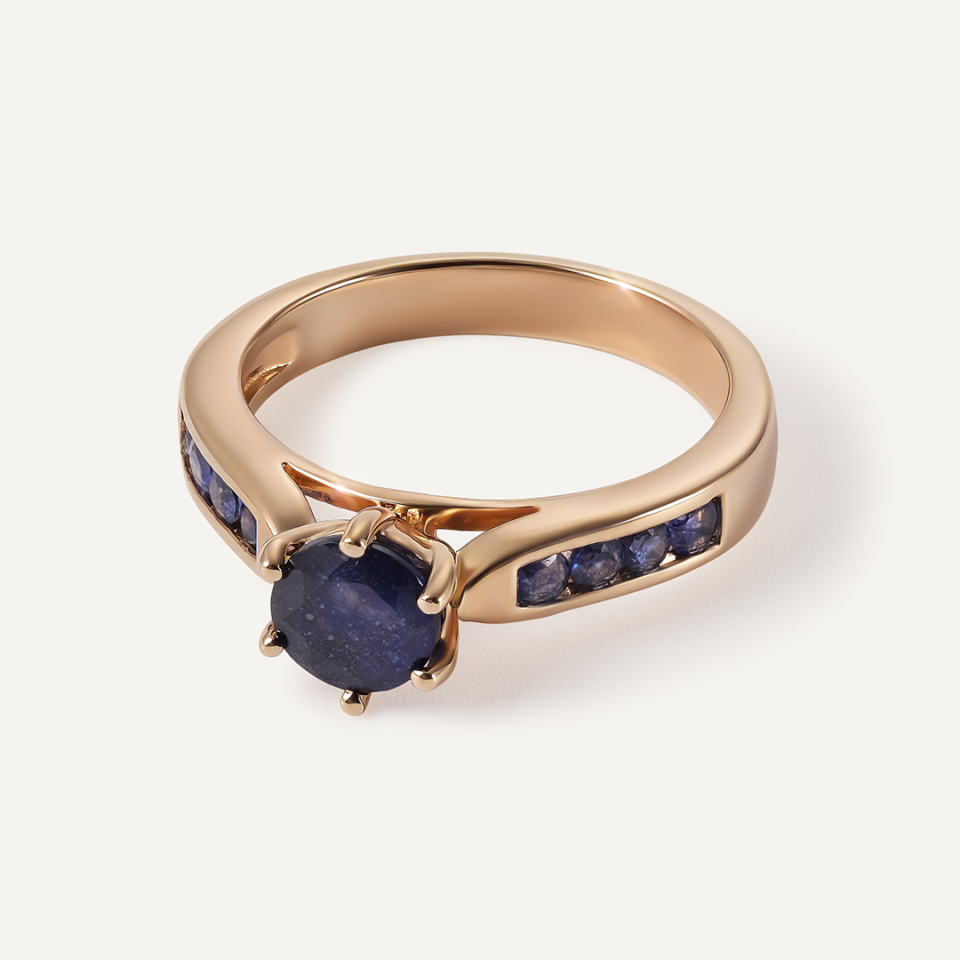 Серебряное кольцо с сапфирами 2 в 1