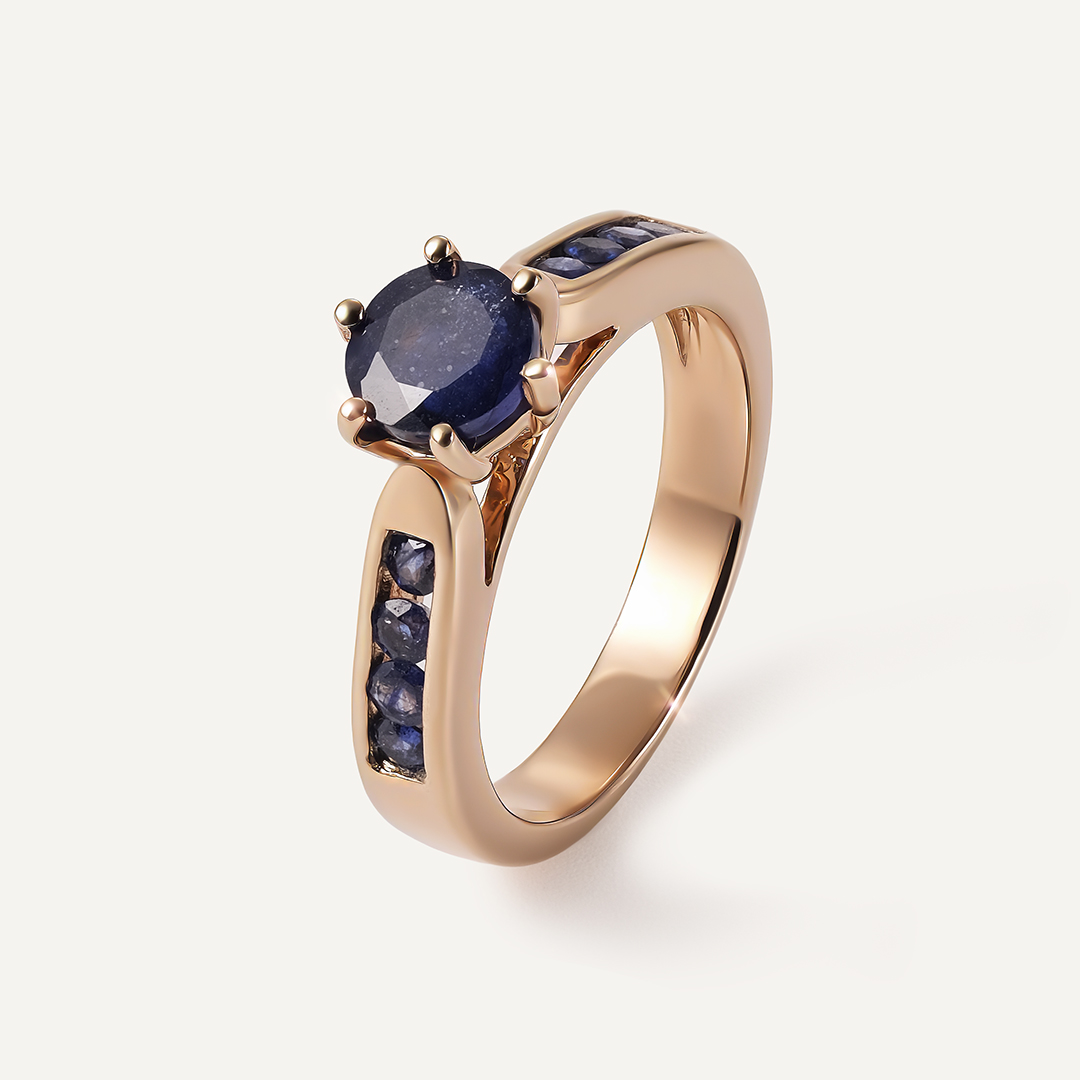 Серебряное кольцо с сапфирами 2 в 1