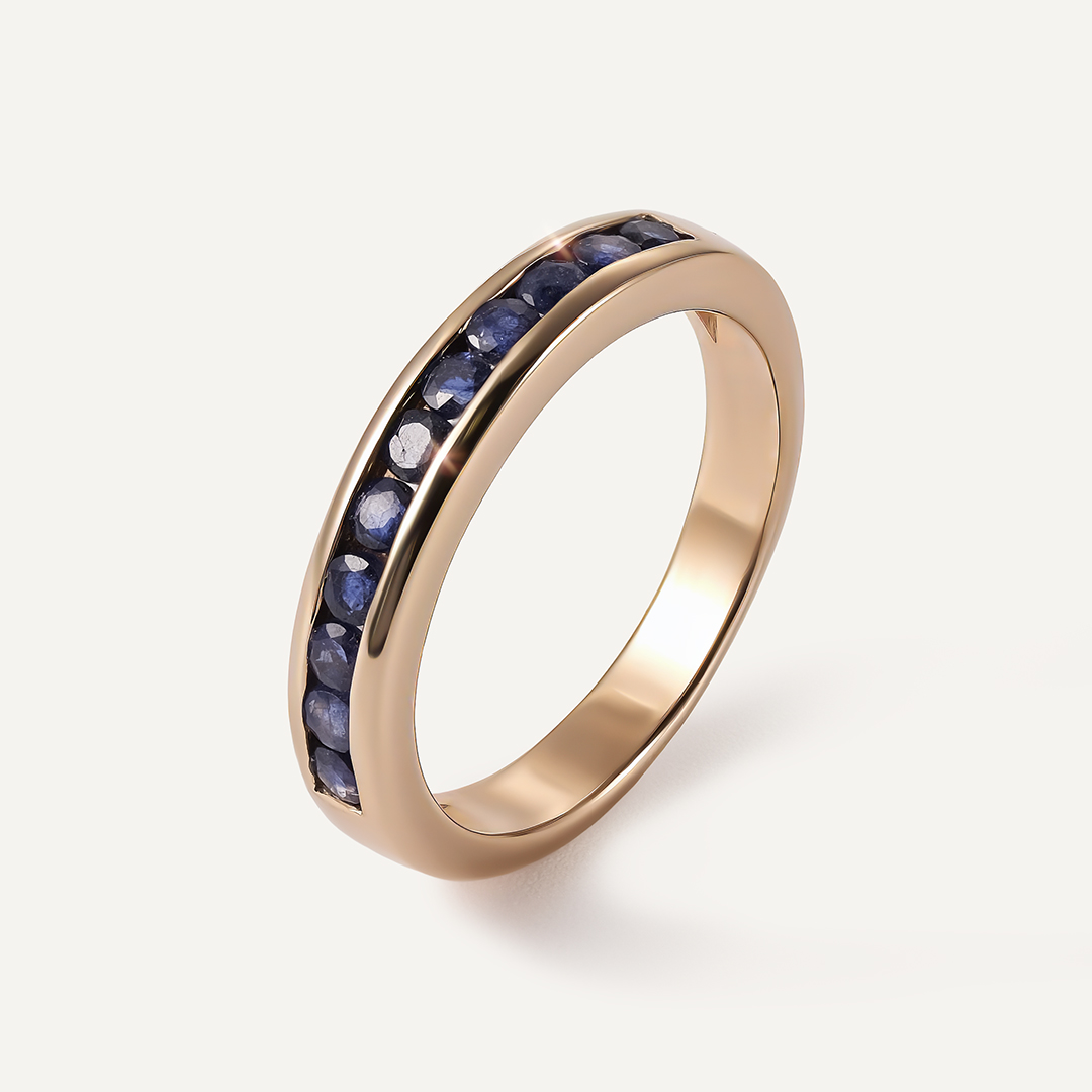 Серебряное кольцо с сапфирами 2 в 1