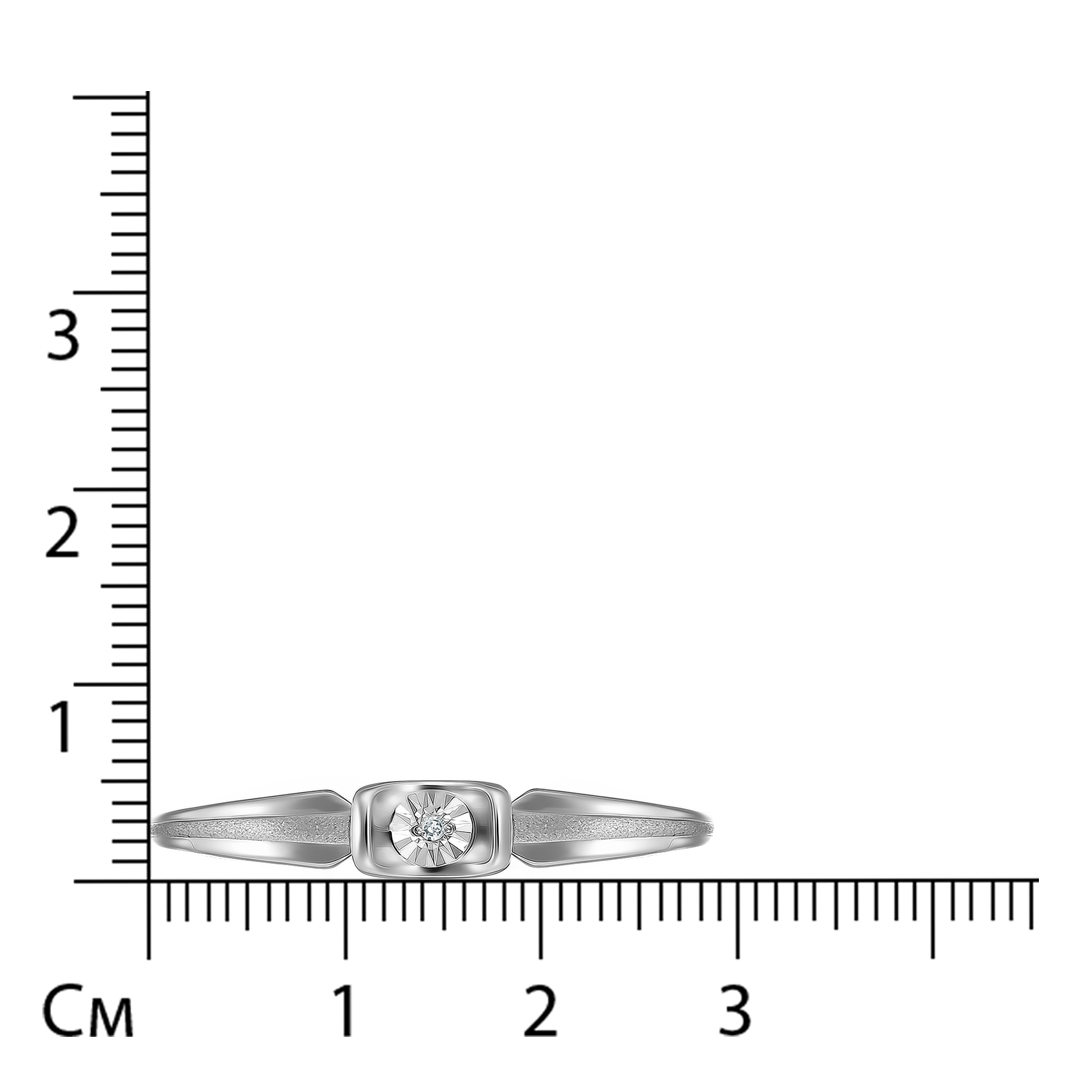 Серебряное кольцо с бриллиантом
