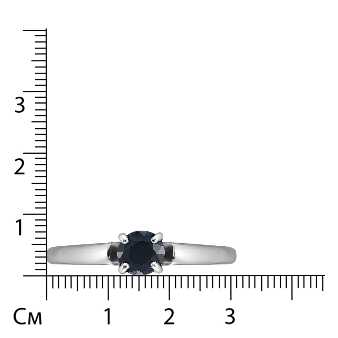 Серебряное кольцо 925 пробы; вставки 1 Сапфир U/2 0,653