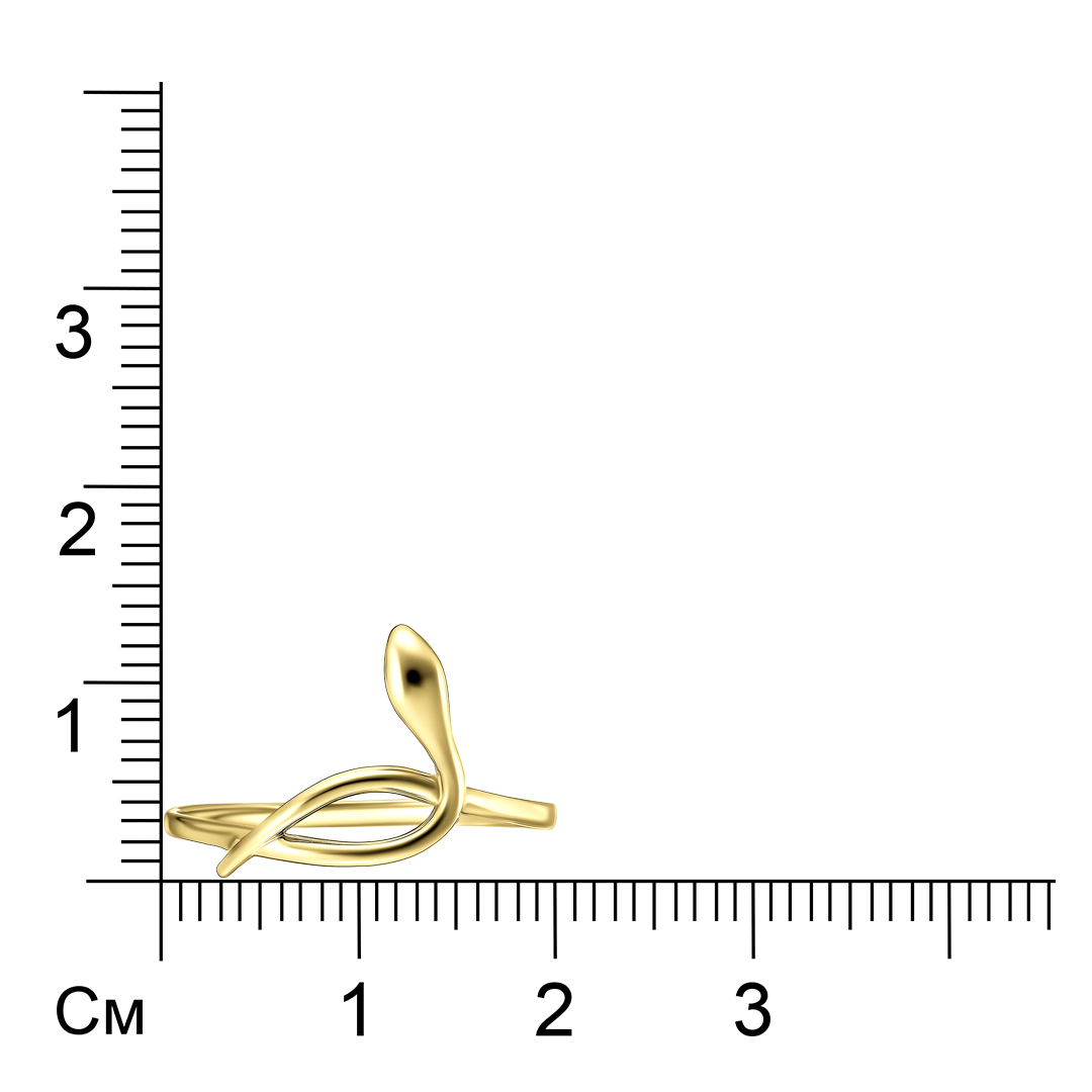 Кольцо из желтого золота "Змея"