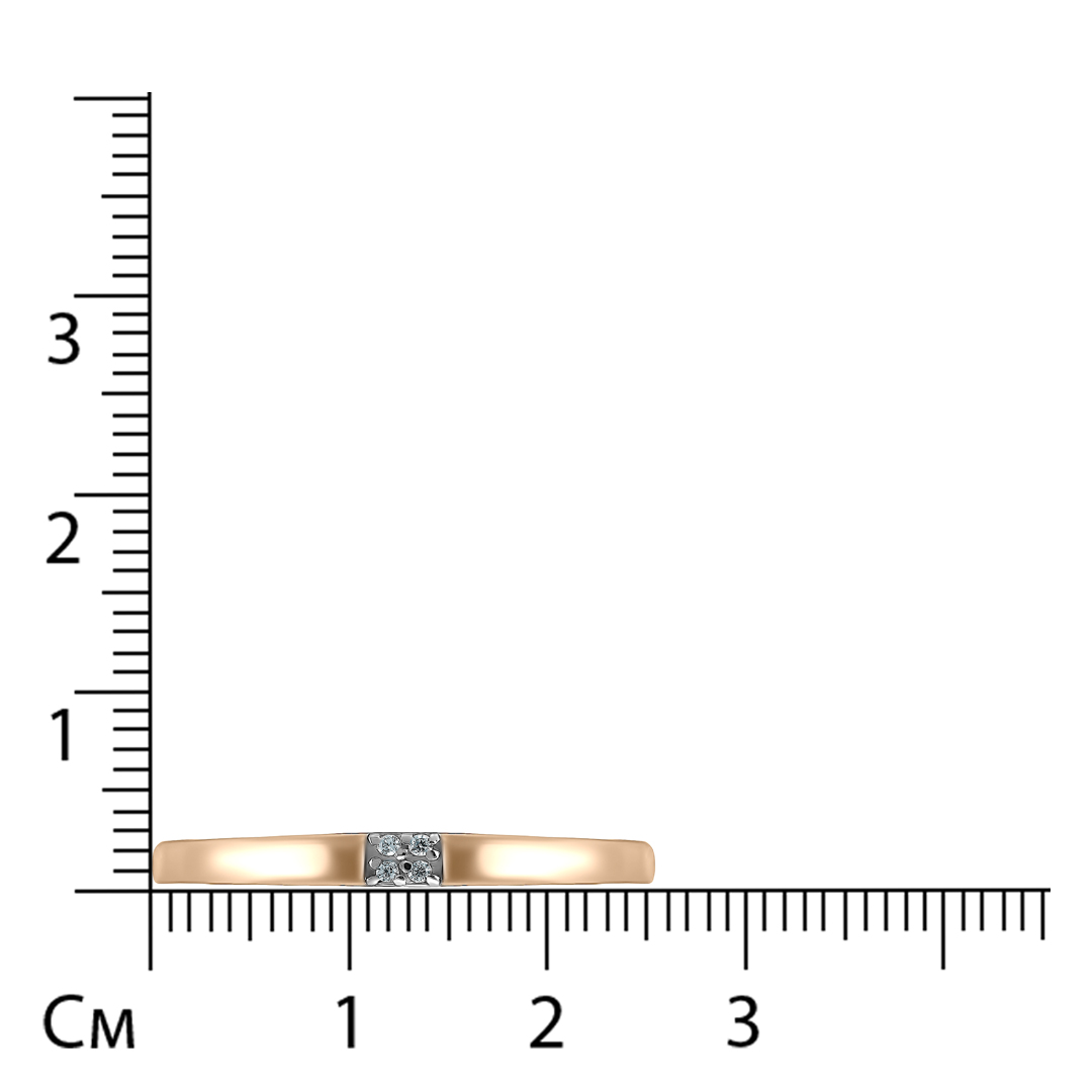 Кольцо из золота с фианитами