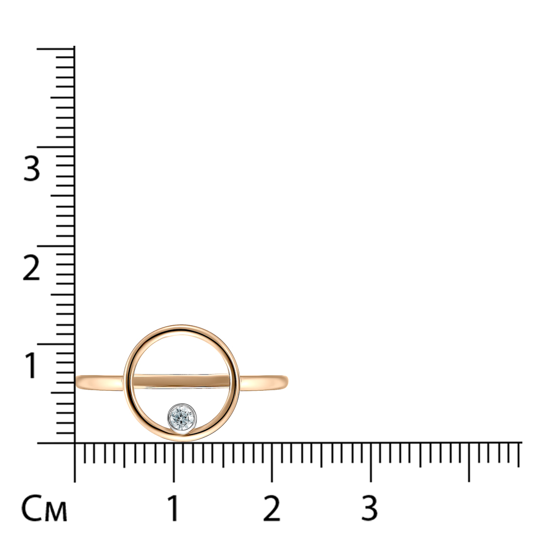 Кольцо из золота с фианитом