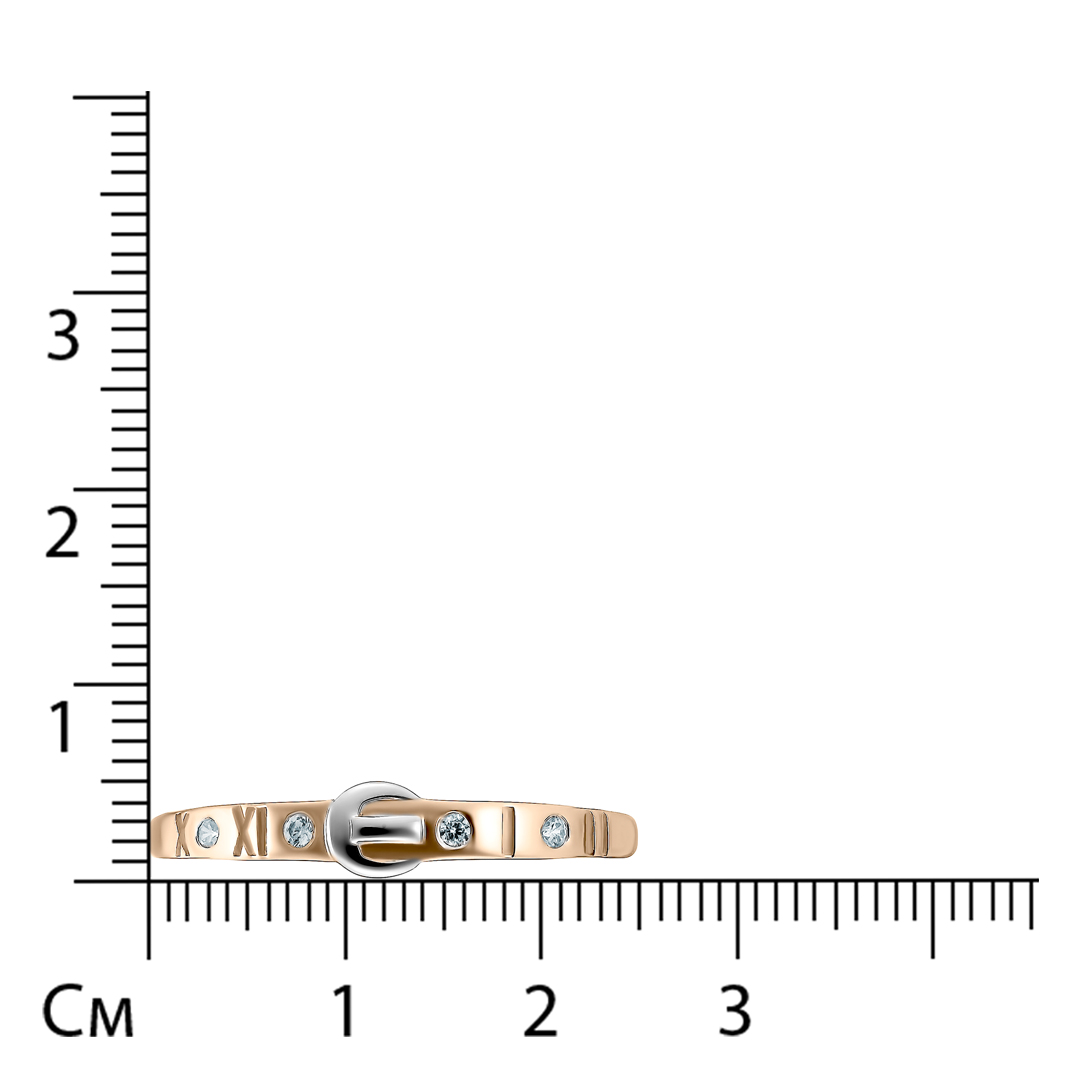 Кольцо из золота с фианитами
