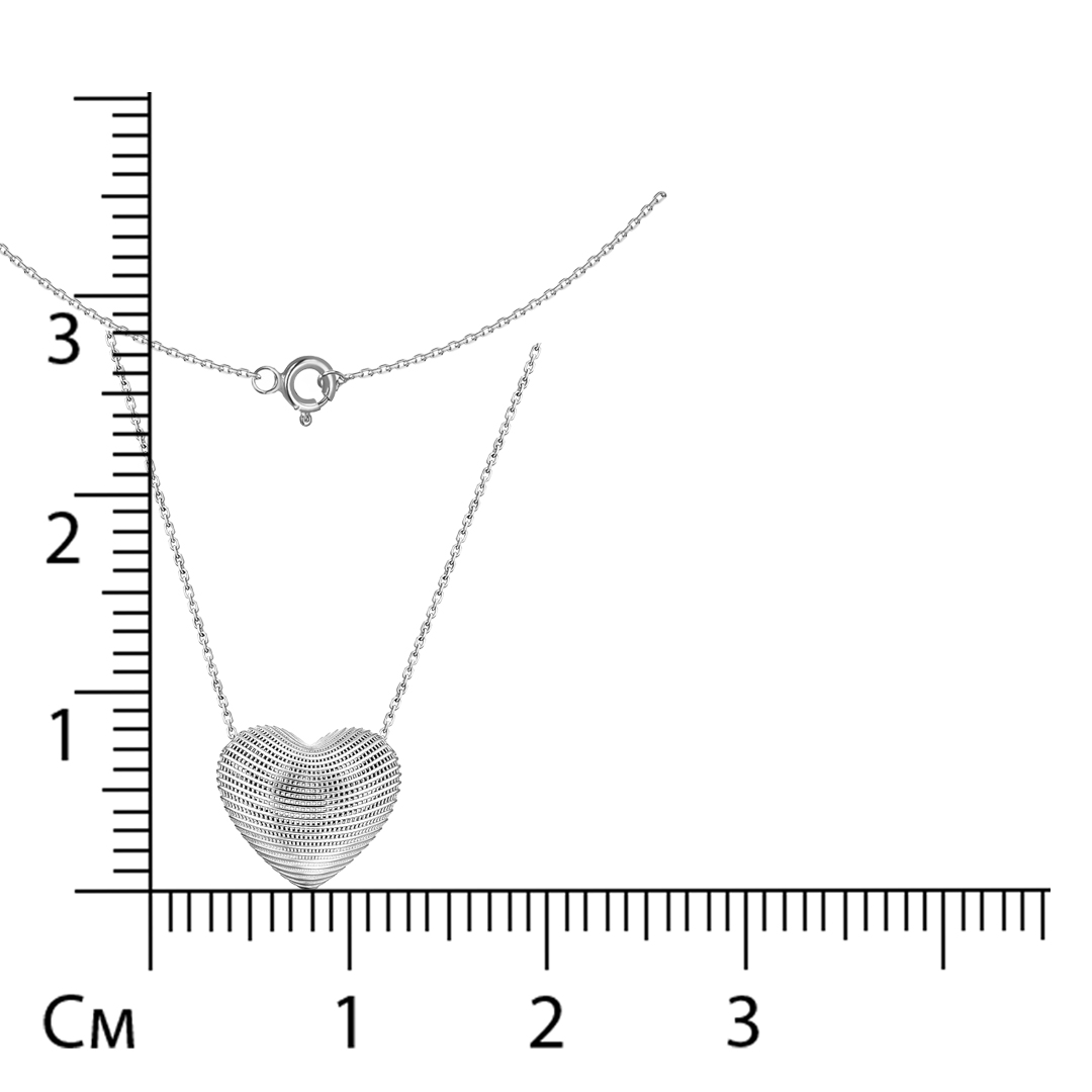 Колье из белого золота "Сердце"
