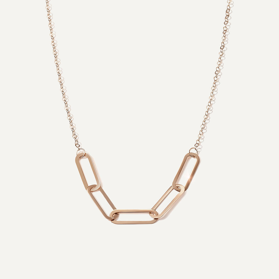 Колье из золота плетение "Якорное"