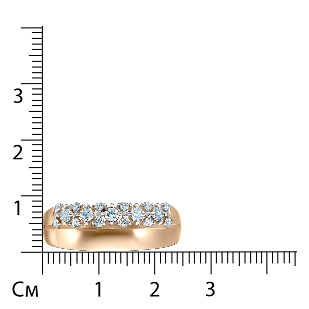 Кольцо из золота с фианитами