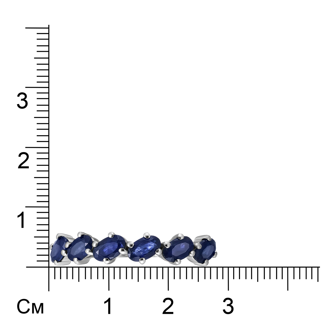 Серебряное кольцо с сапфирами