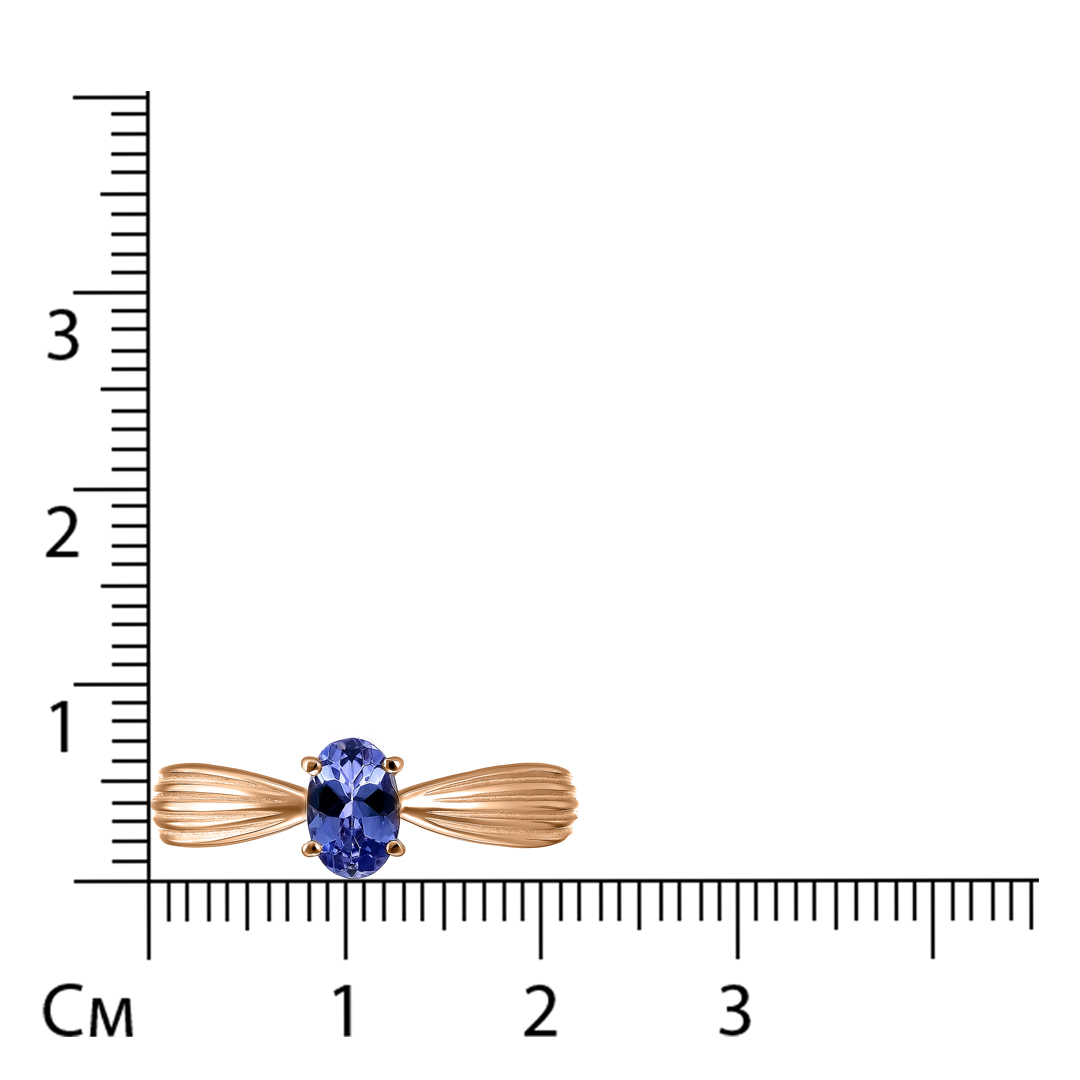 Кольцо из золота с танзанитом