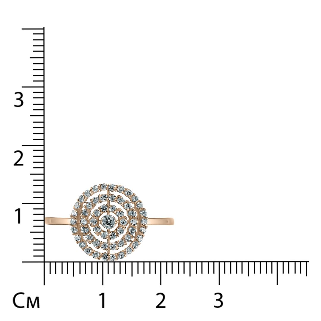 Кольцо из золота с фианитами
