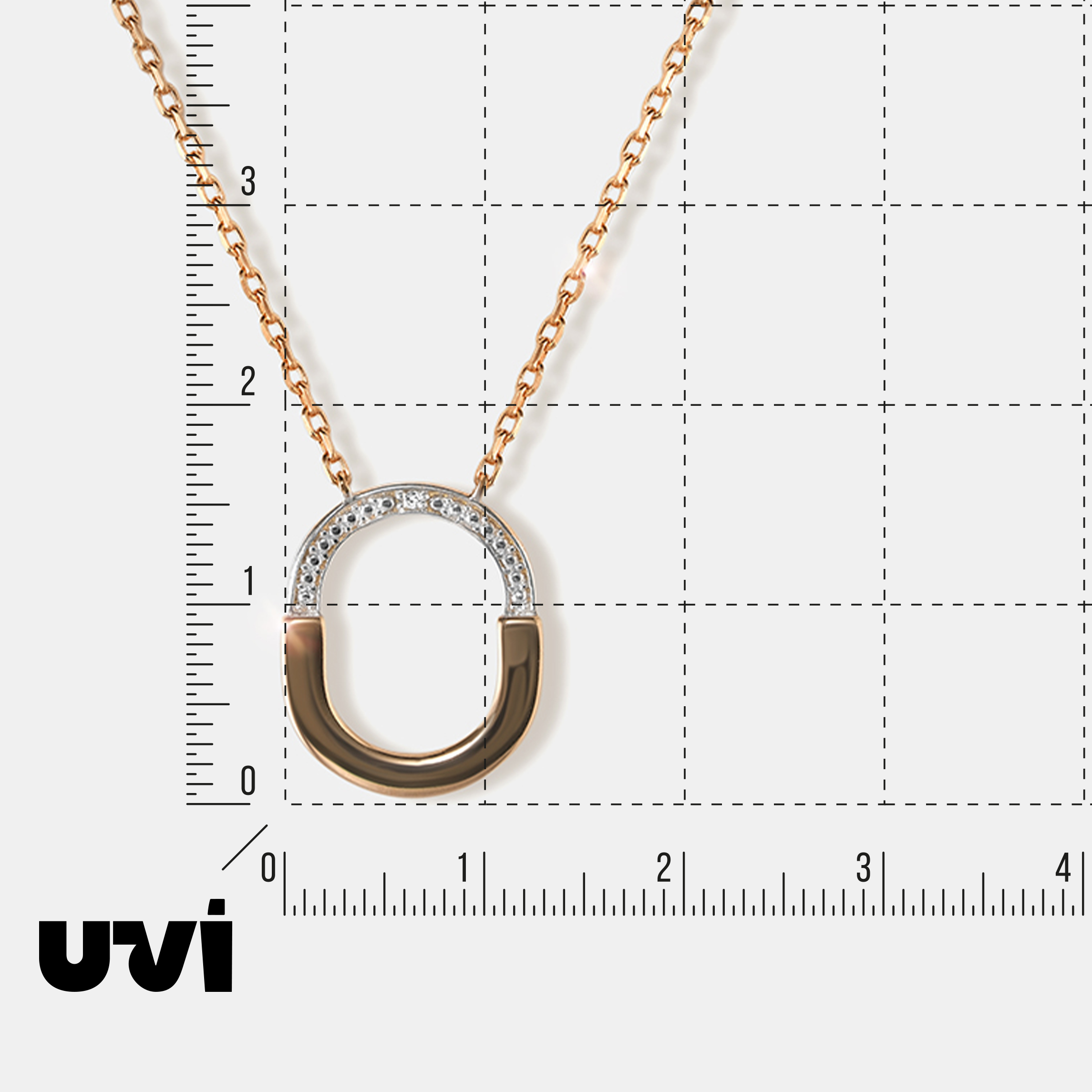 Серебряное колье с бриллиантом