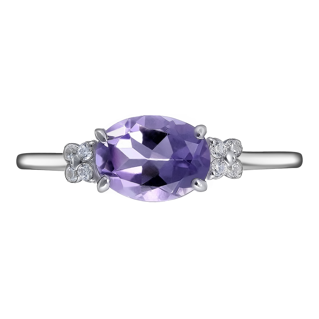 Серебряное кольцо с аметистом