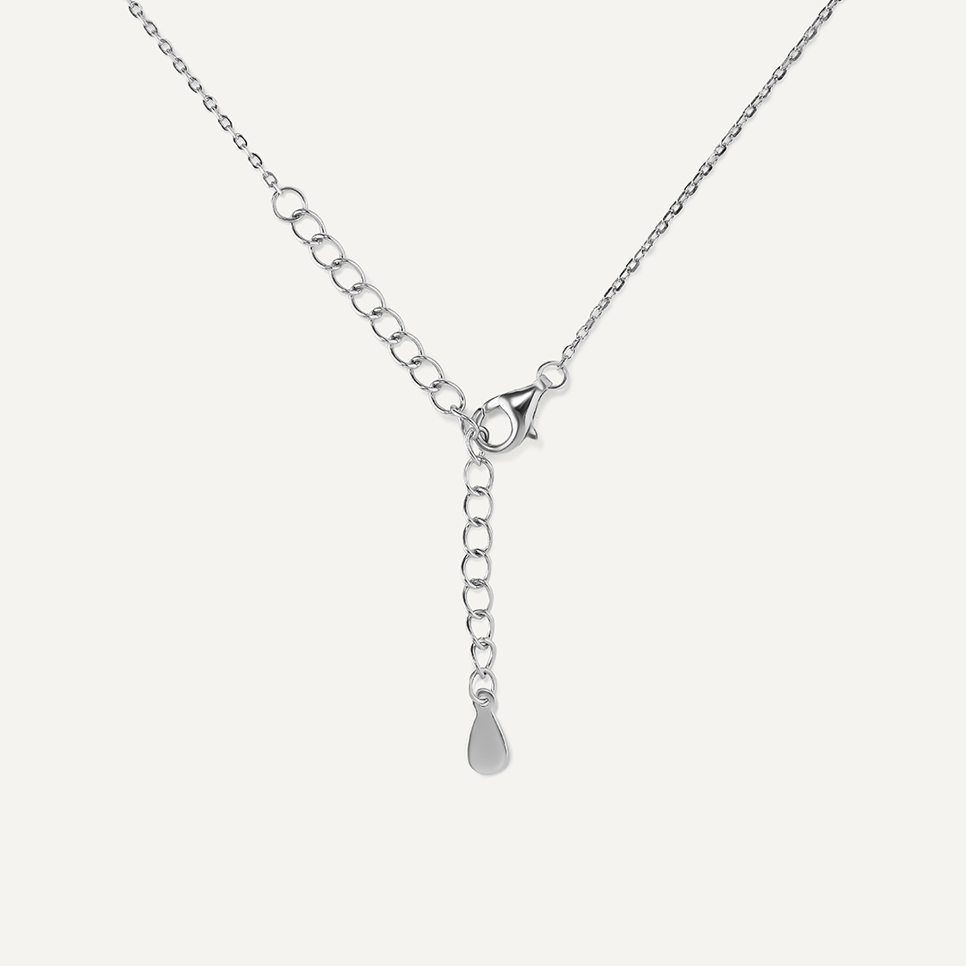 Серебряное колье с перламутром "Цветы"