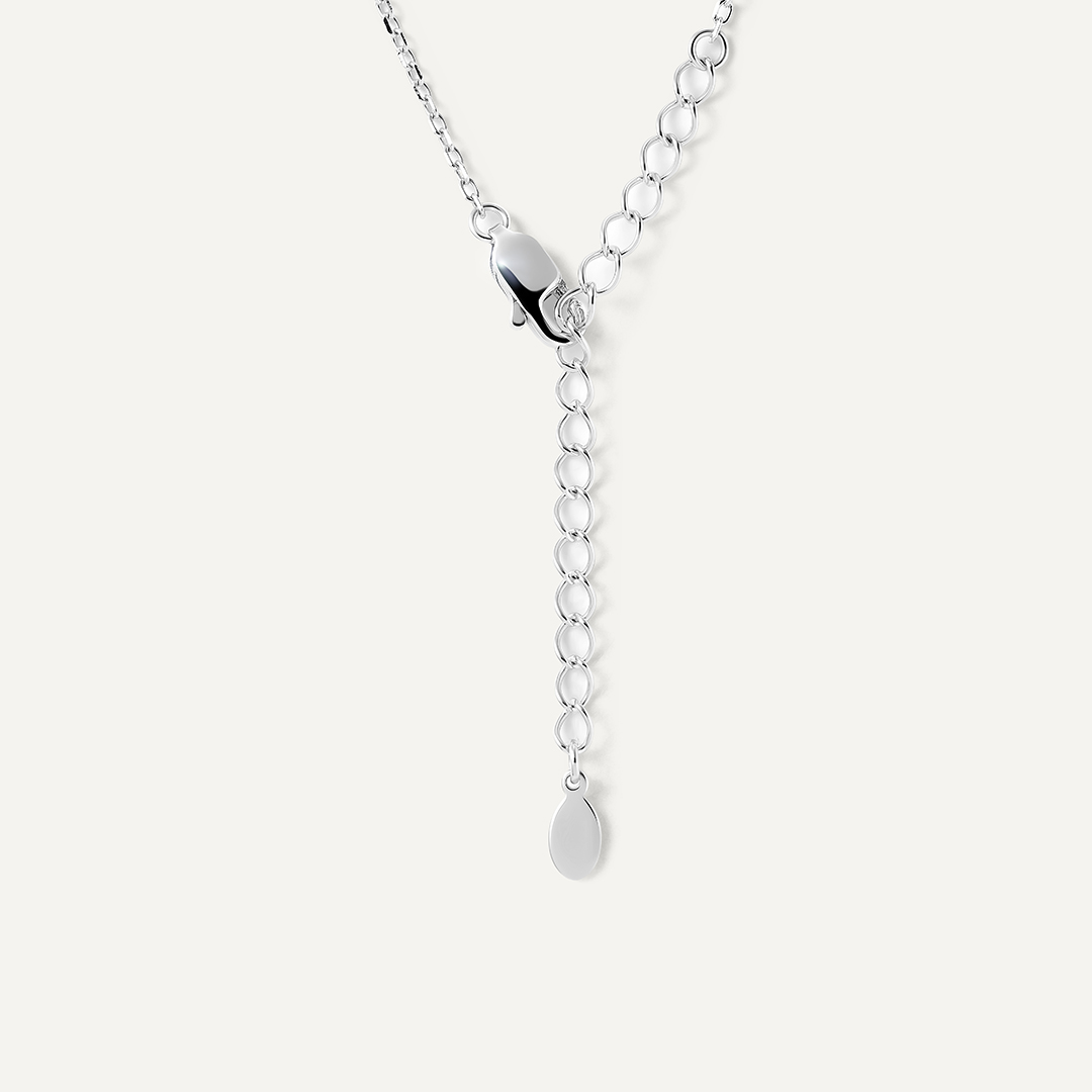 Серебряная подвеска с кианитами на цепи