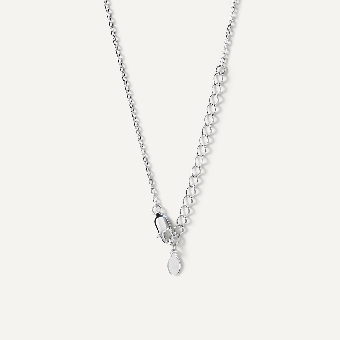 Серебряное колье с ларимаром и жемчугом Барокко