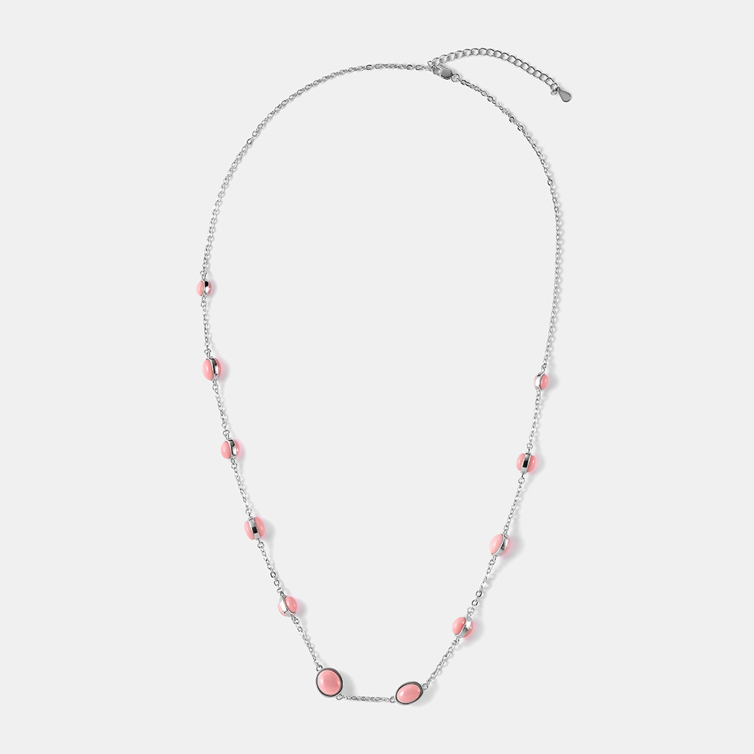 Серебряное колье с кораллами