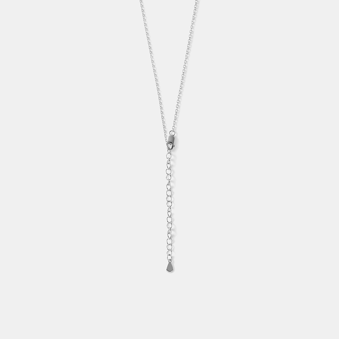 Серебряное колье с кораллом "Сердце"