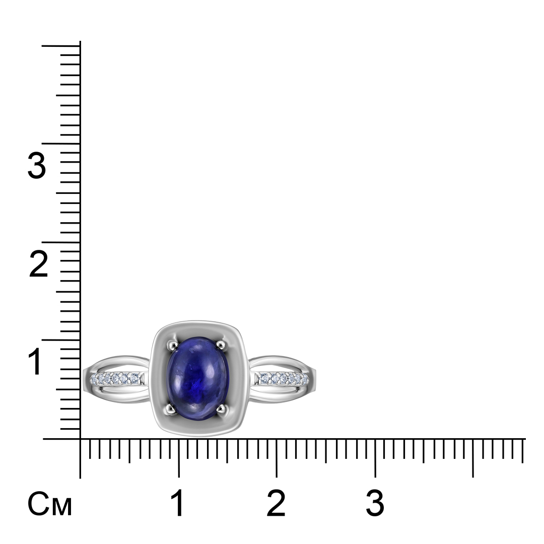 Серебряное кольцо с сапфиром