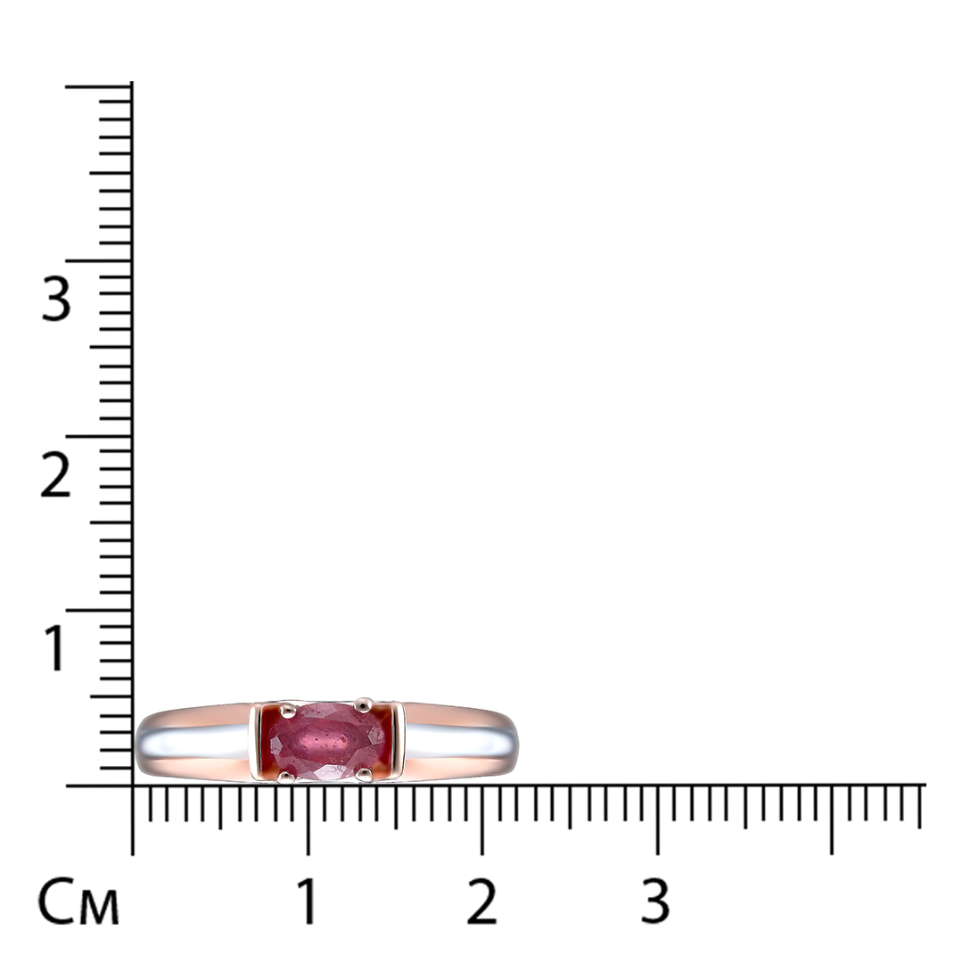 Серебряное кольцо с рубином