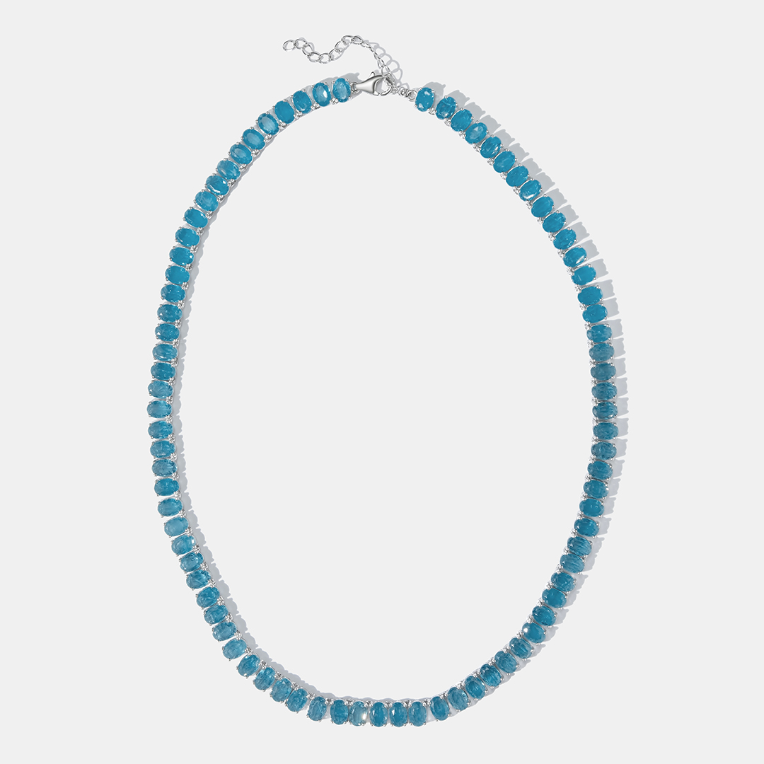 Серебряное колье с горным хрусталем