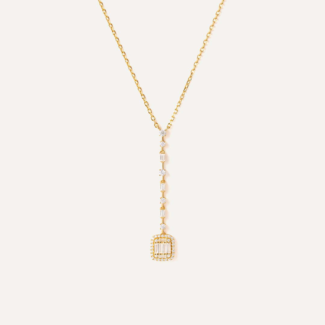 Серебряное колье с кубическим цирконием