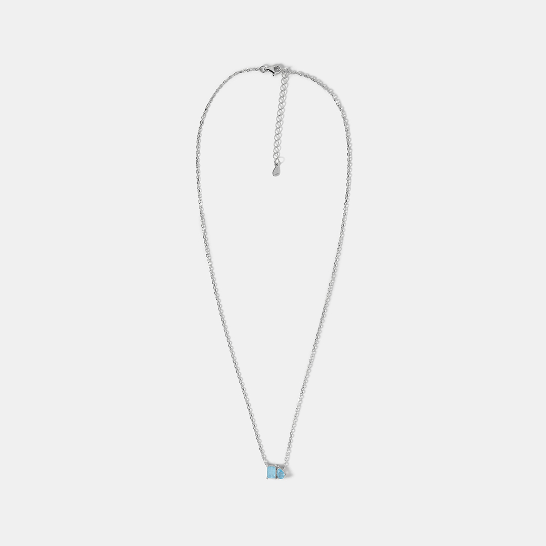 Серебряное колье с горным хрусталем