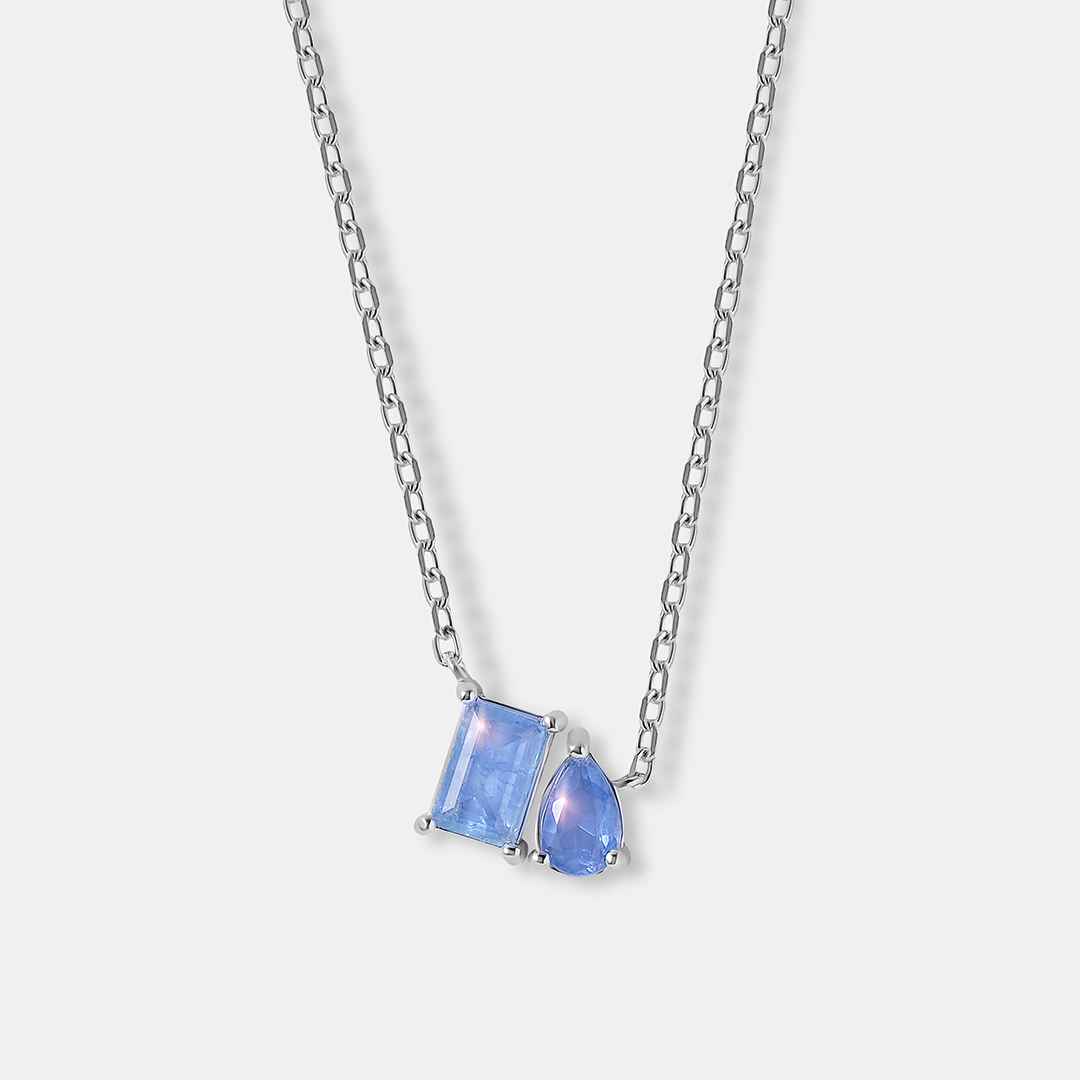 Серебряное колье с горным хрусталем